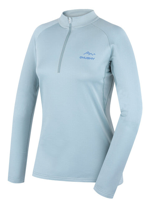 HUSKY Thermals Long Sleeve T-Shirt TROMI ZIPS L, Faded Mint