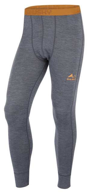 HUSKY Merea Merino Thermals Pants, Grey / Mustard
