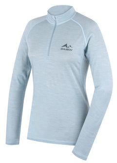 HUSKY Merino Long Sleeve Shirt Merow Zips L, Faded Mint