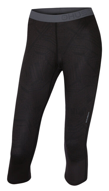 HUSKY Winter Active Thermal Underwear Women's 3/4 Leggings, Black
