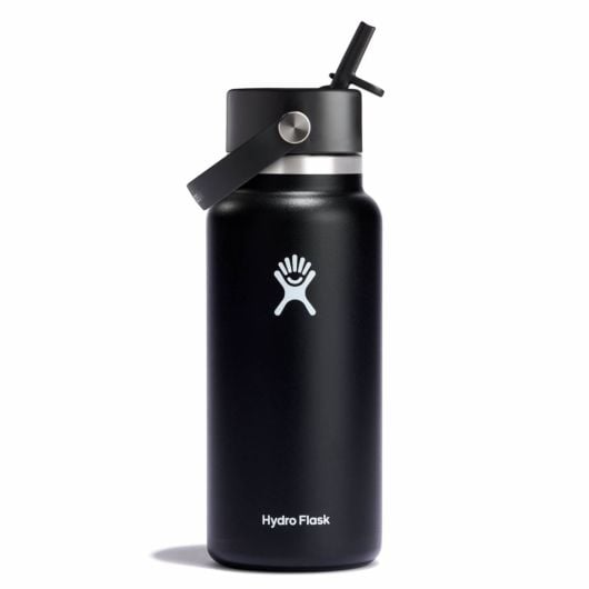 Hydro Flask Široká termofľaša s náustkom 32 OZ Wide Flex Straw Cap 946 ml, black