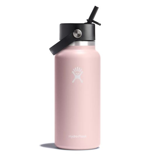Hydro Flask Wide Mouth Thermos Bottle with Straw Cap 32 OZ 946 ml, Trillium
