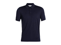 Icebreaker 150 Tech Lite III Merino men's short-sleeve polo shirt, navy blue