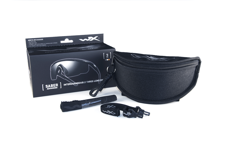 Wiley X Saber Advance Protective Glasses with Interchangeable Lenses, Brown