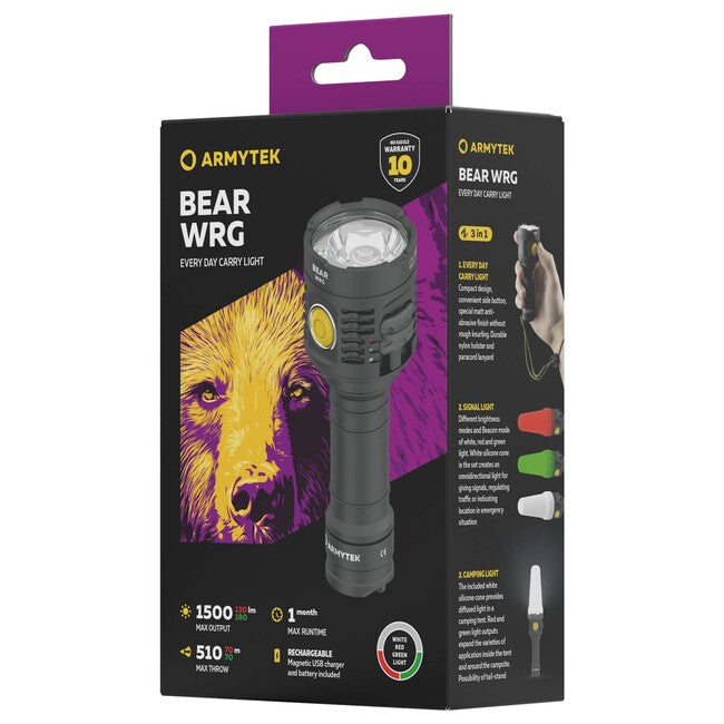 Armytek Prime C2 Pro Max White LED Flashlight with Hand Strap, 4000 lm