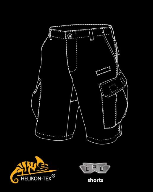Helikon-Tex CPU Rip-Stop Shorts, Khaki