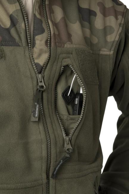 Helikon-Tex Infantry Fleece Jacket, Olive/Woodland, 330g/m2