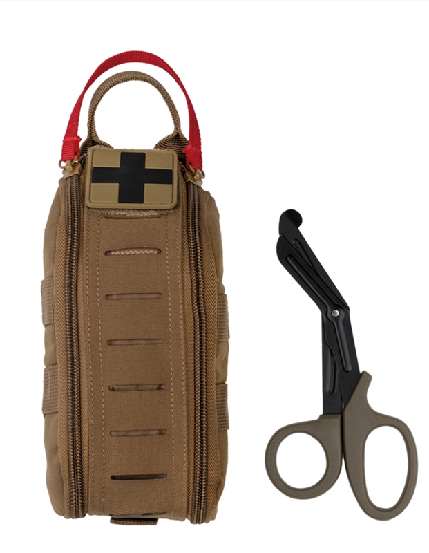 Mil-Tec IFAK Rapid Pack taktická lekárnička s nožnicami, dark coyote