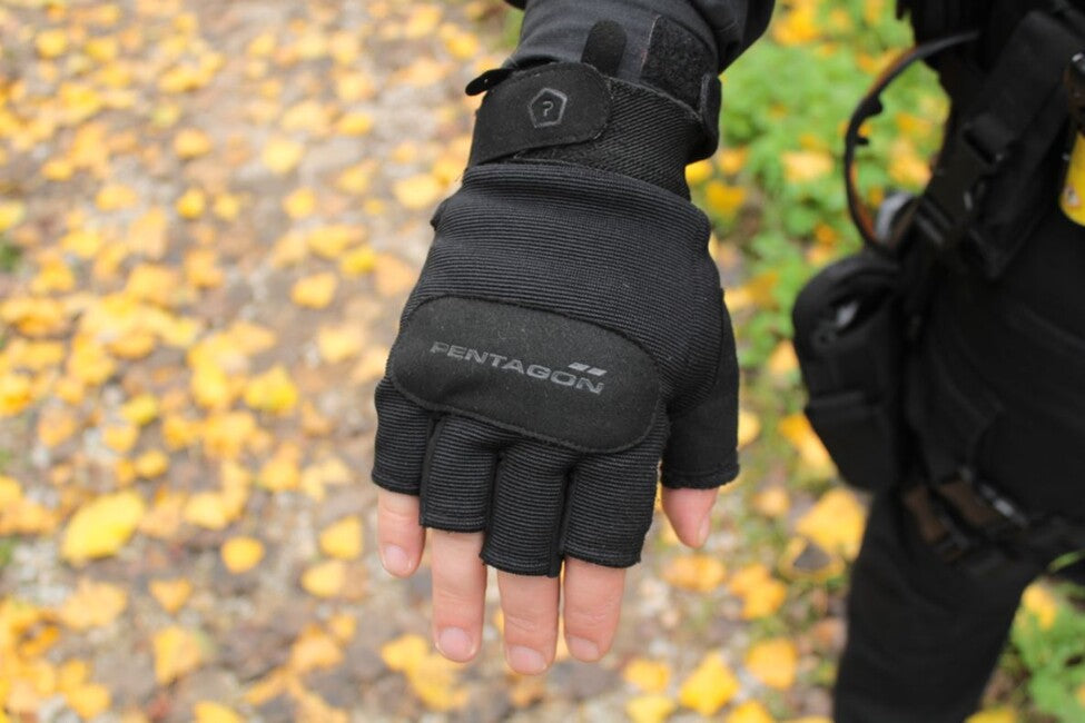 Pentagon Duty Mechanic 1/2 Fingerless Gloves, Olive