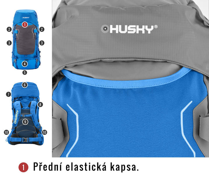 HUSKY Ultralight Rony New Backpack 50l, Black