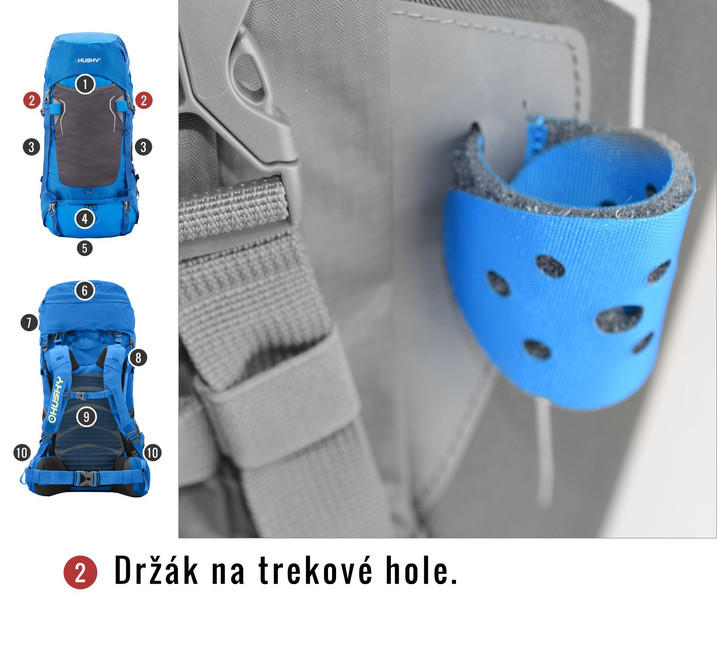 HUSKY Ultralight Rony New 50L Backpack, Blue