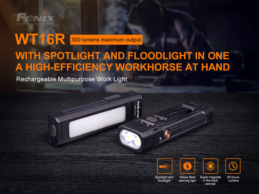 Fenix WT16R Flashlight, Rechargeable