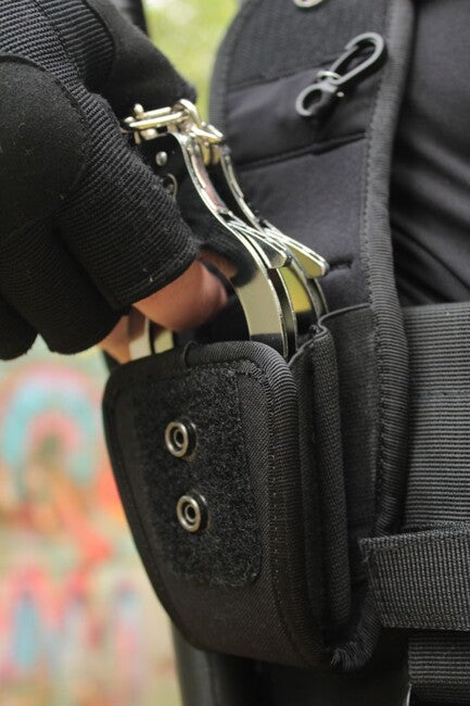 MFH Police Handcuffs with Double Keys, Chrome