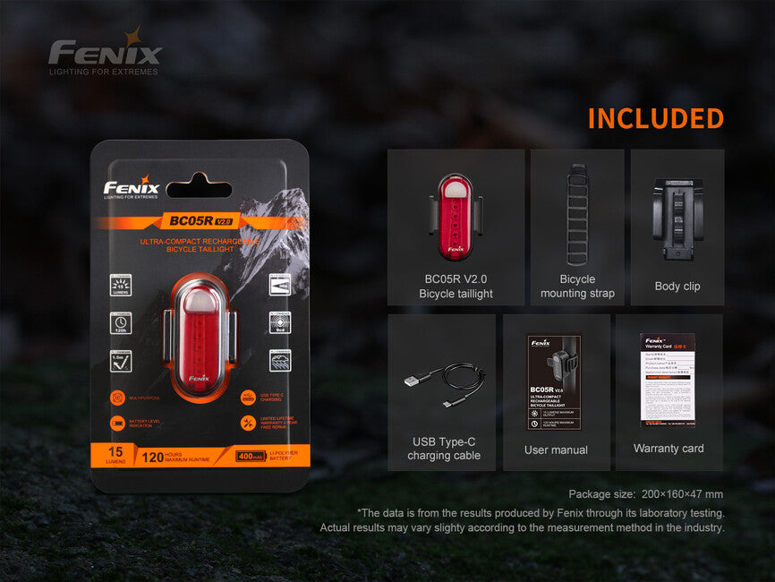 Fenix BC05R V2.0 Bike Light, Red