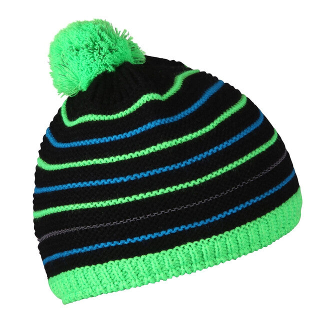 HUSKY Cap 34 kids' beanie, black/neon green