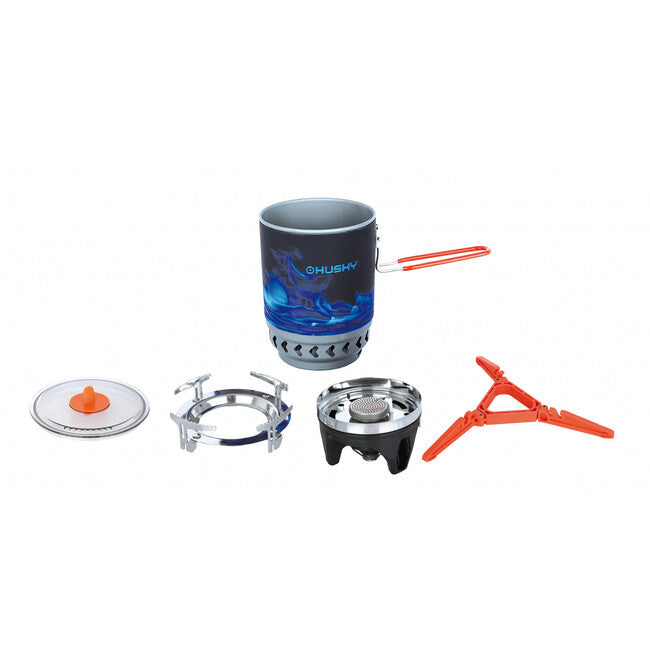 HUSKY Blaze Multifunctional Cookware with Stove, Orange