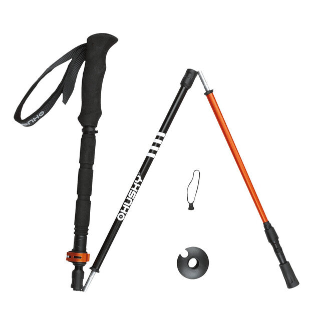 HUSKY Scrod Trekking Poles, Black/Orange