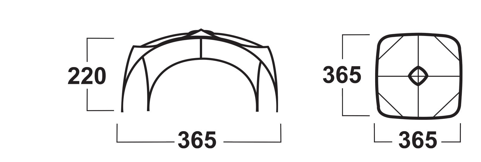 HUSKY Broof L Shelter, Green
