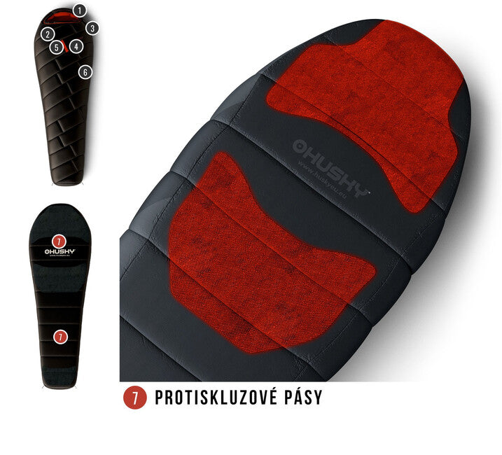 HUSKY Premium Proud Sleeping Bag, -29°C, Black