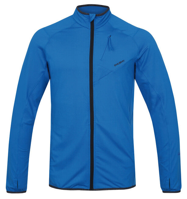 HUSKY Tarp men's zip-up sweatshirt, neon blue, M