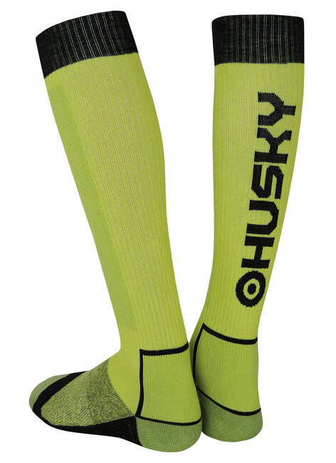 HUSKY Snow Wool Socks, Green/Black