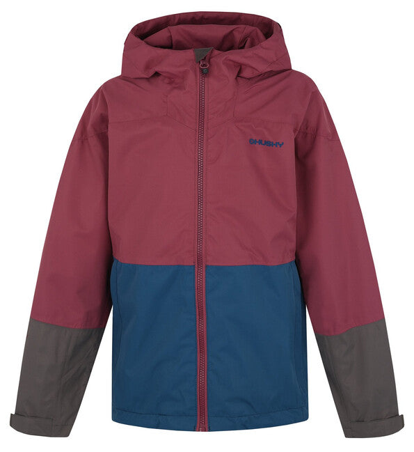 HUSKY Nicker K Hardshell Jacket, Dark Burgundy/Navy Blue