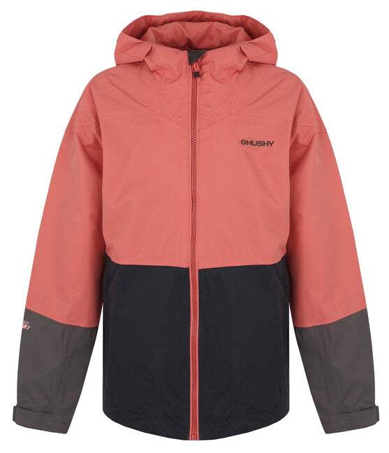 HUSKY Nicker K Kids Hardshell Jacket, Pink/Dark Grey