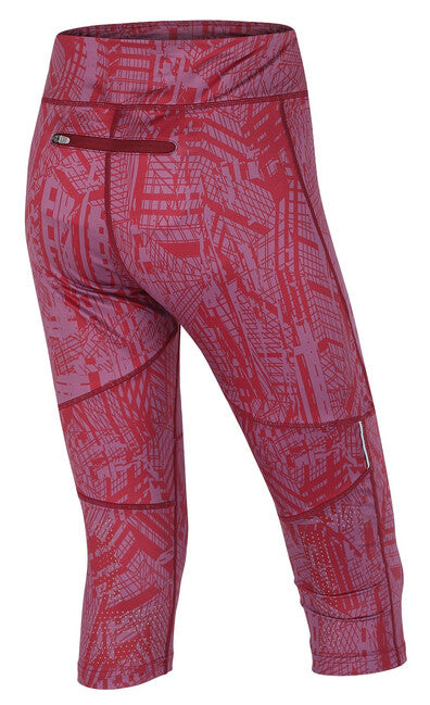 HUSKY Darby women's sports 3/4 trousers, dark burgundy