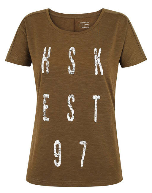 HUSKY Women's Functional T-Shirt Tingl, Dark Khaki, L