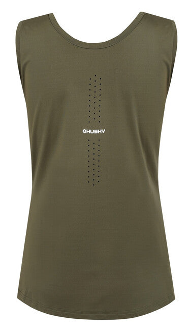 HUSKY Women's Reversible Functional Tank Top Tango L, Dark Khaki