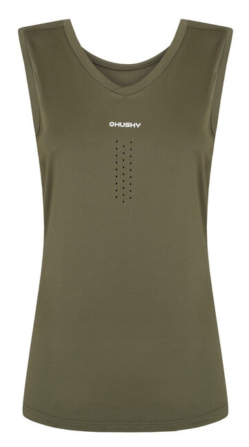 HUSKY Women's Reversible Functional Tank Top Tango L, Dark Khaki