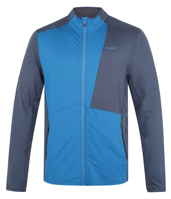 HUSKY Tarp moški pulover na zadrgo, dk. blue/blue, M