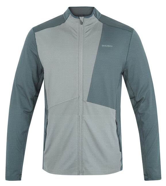 HUSKY Tarp men's zip sweatshirt, black green/dk. grey green, M