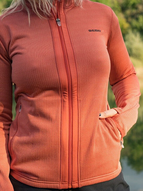HUSKY Artic Zip ženski pulover z zadrgo, rdeča