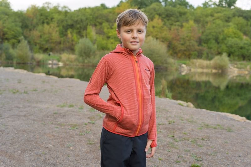 HUSKY Artic Zips K Hoodie, Red/Black Blue