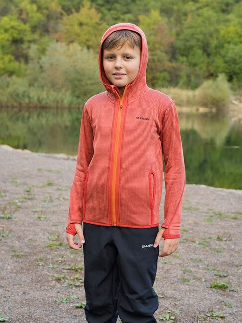 HUSKY Artic Zips K Hoodie, Red/Black Blue