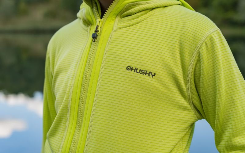 HUSKY Artic Zips K Hoodie, Bright Green / Dark Khaki