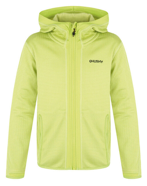 HUSKY Artic Zips K Hoodie, Bright Green / Dark Khaki