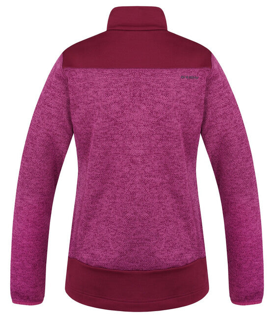 HUSKY Alan women's fleece sweater zip, dark magenta