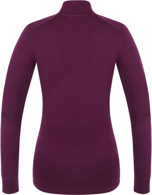 HUSKY Aron Zip women's merino sweatshirt, deep magenta