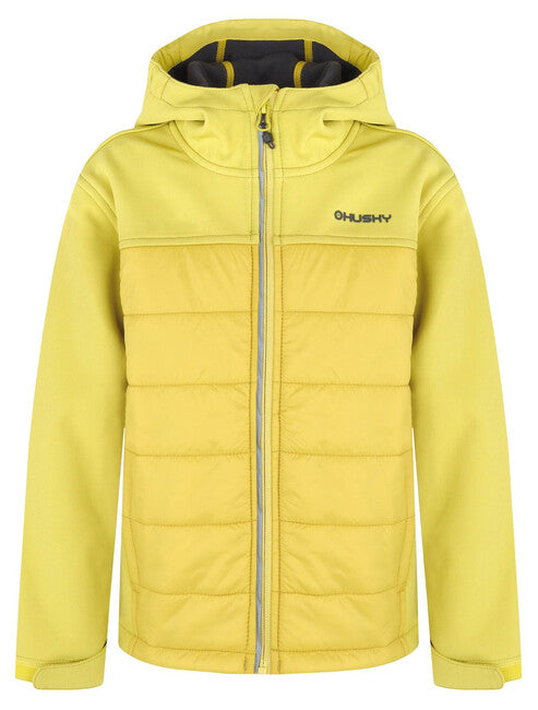 HUSKY Swany K otroška podložena softshell jakna, lime zelena