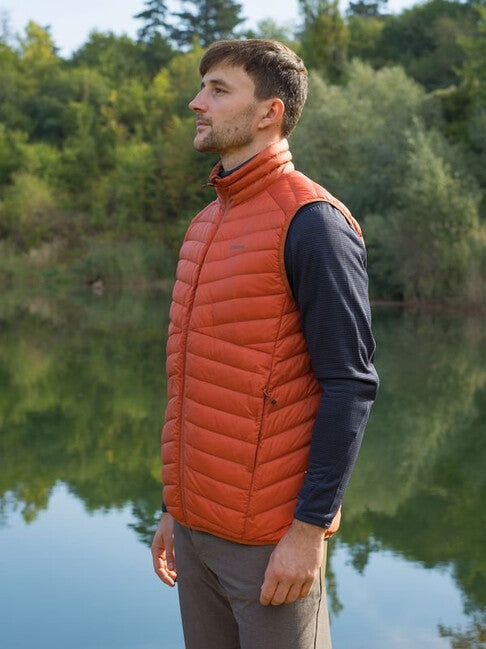 HUSKY Dresles Men's Down Vest, Brick Orange