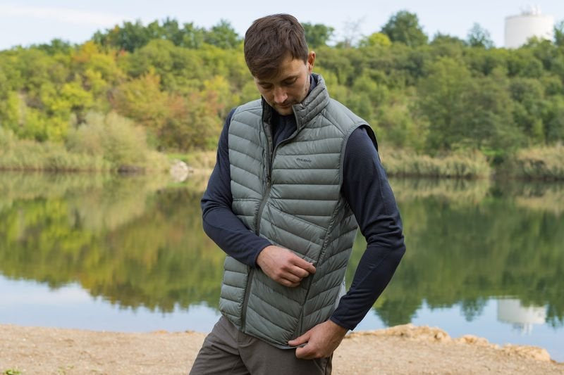 HUSKY Dresles Men's Down Vest, Dark Grey Green