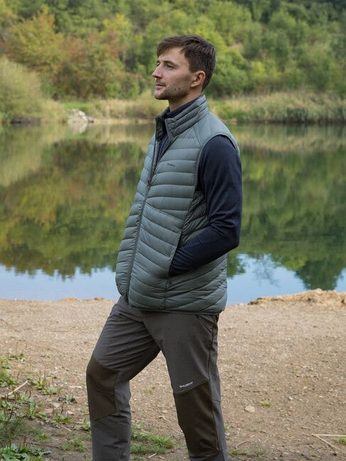 HUSKY Dresles Men's Down Vest, Dark Grey Green
