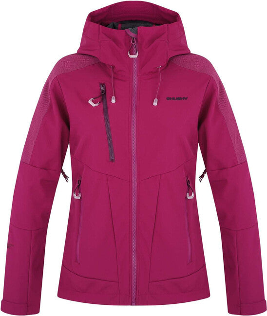 HUSKY Sevan women's softshell jacket, dark magenta