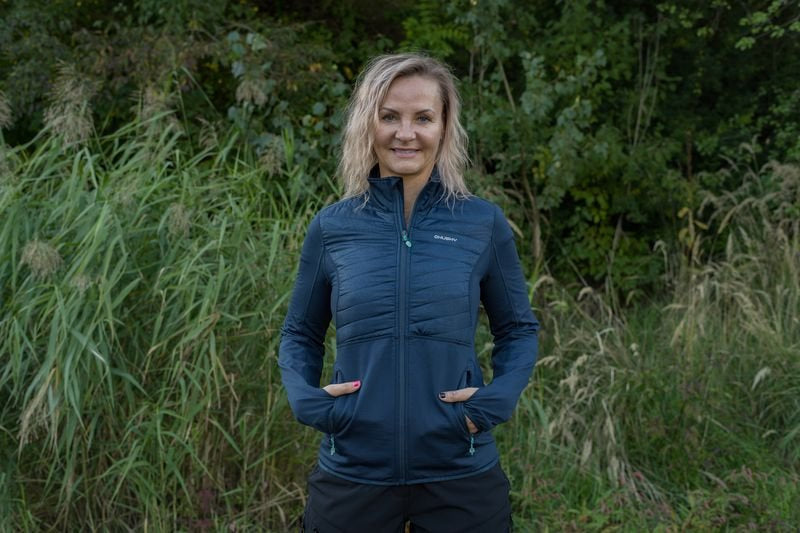 HUSKY Airy women's zip sweatshirt, dark grey green