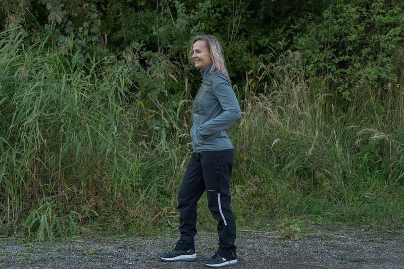 HUSKY Airy women's zip sweatshirt, dark grey green