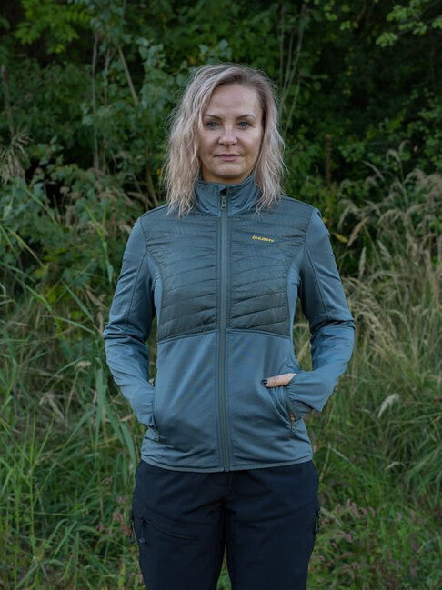 HUSKY Airy women's zip sweatshirt, dark grey green