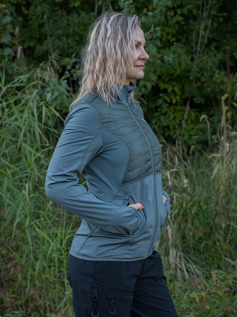 HUSKY Airy women's zip sweatshirt, dark grey green