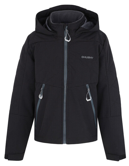 HUSKY Salex K Kids Softshell Jacket, Black